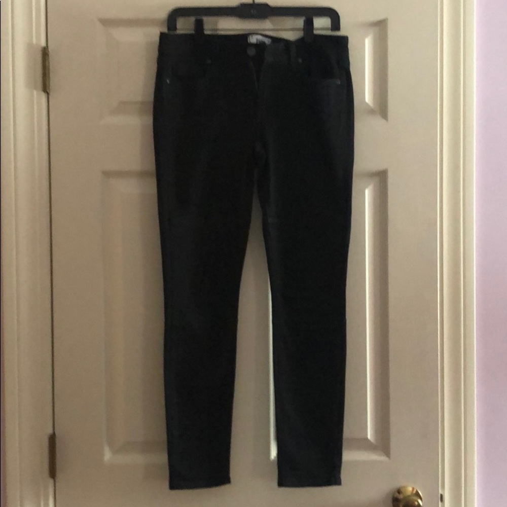 Paige Olga Steel Pinstripe Skinny Jeans size 28